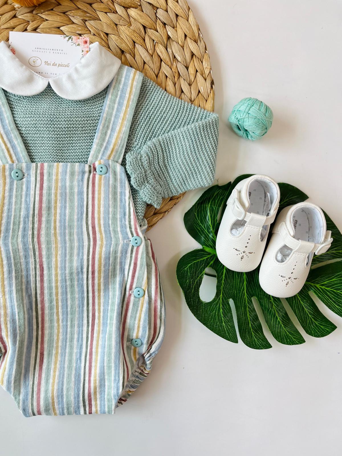 SALOPETTE RAINBOW FILATO CALDO Verde - Noi da piccoli