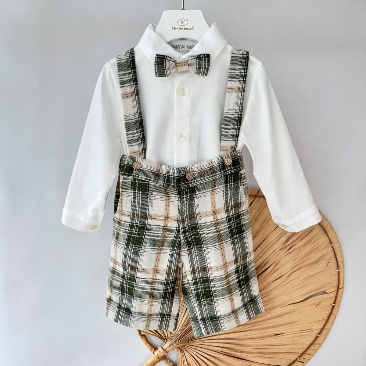 SALOPETTE TARTAN VERDE - Noi da piccoli