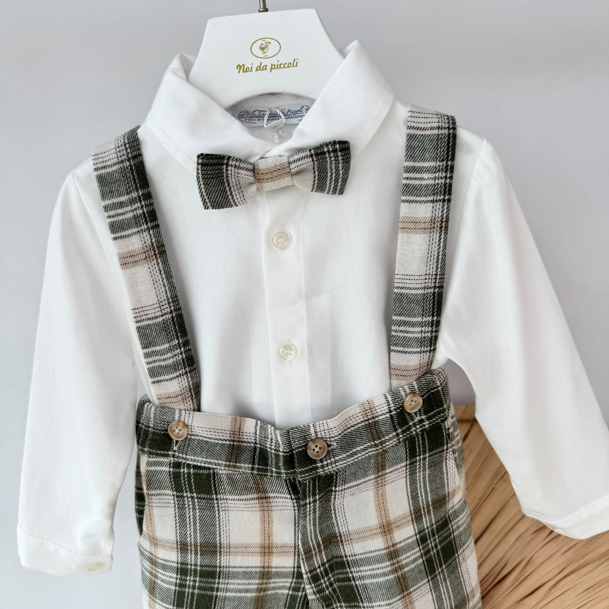 SALOPETTE TARTAN VERDE - Noi da piccoli