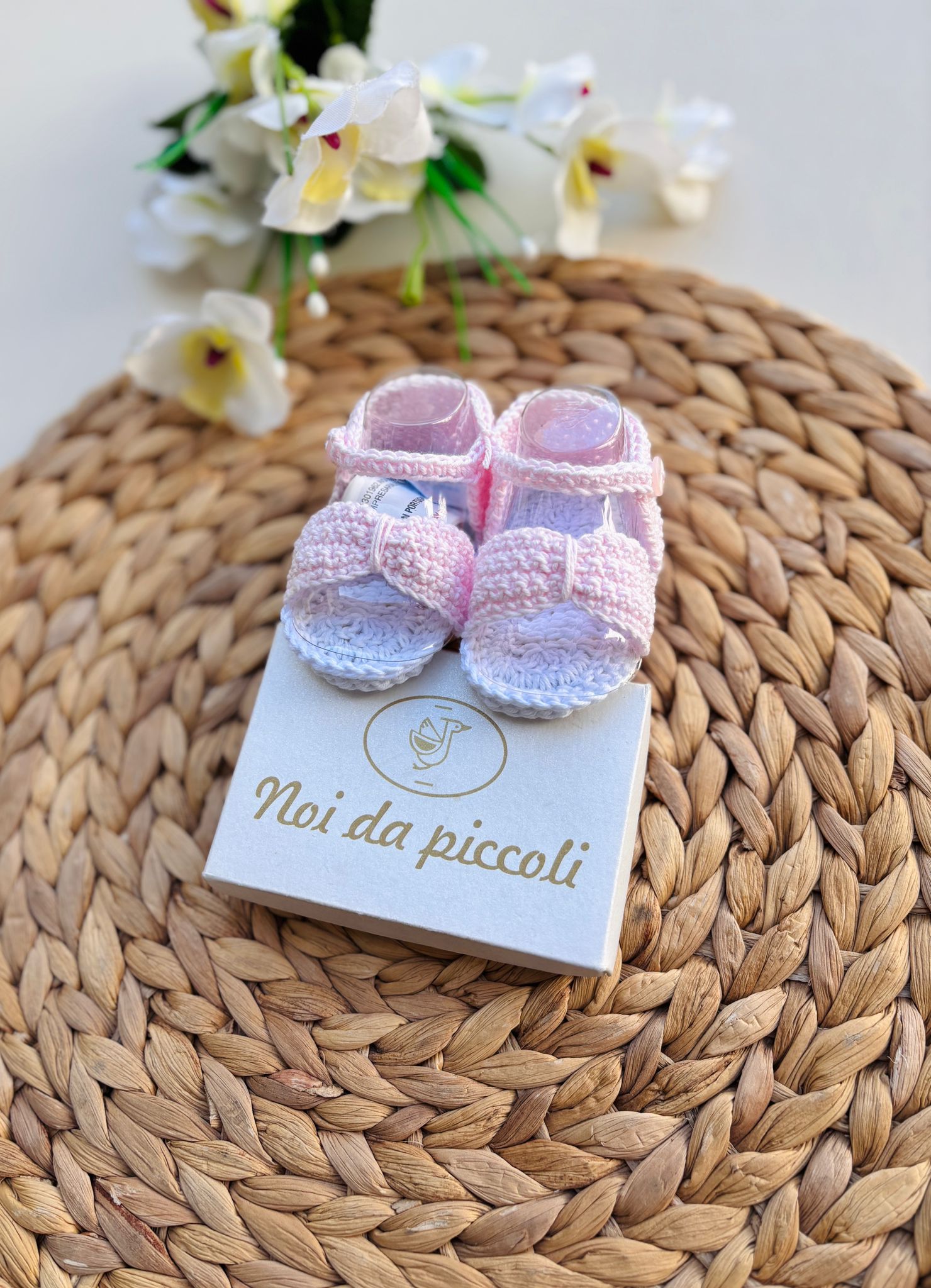 SANDALETTI IN FILO ROSA - Noi da piccoli