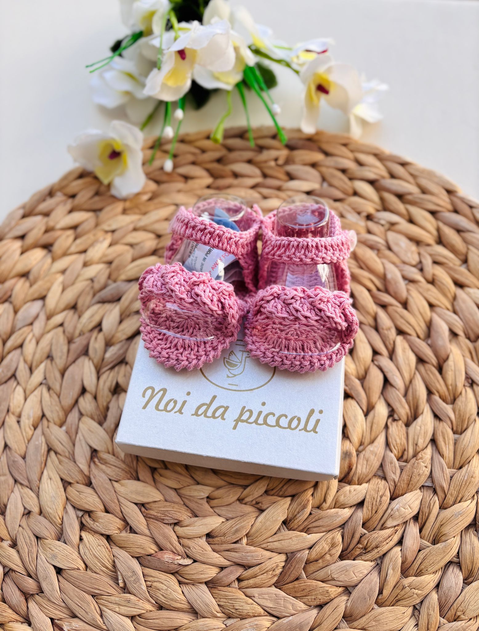 SANDALETTI IN FILO ROSA - Noi da piccoli