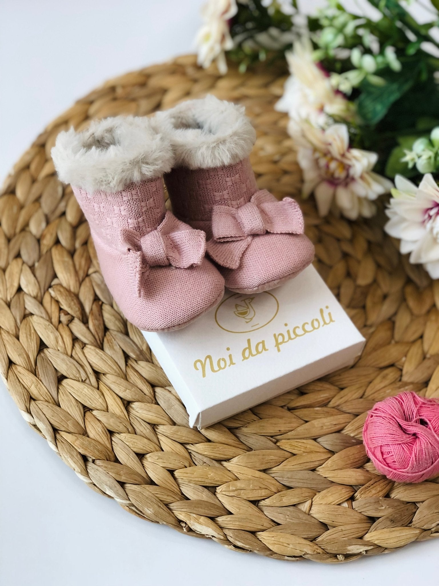 SCARPA A STIVALETTO ROSA PELLICCETTA BEIGE - Noi da piccoli