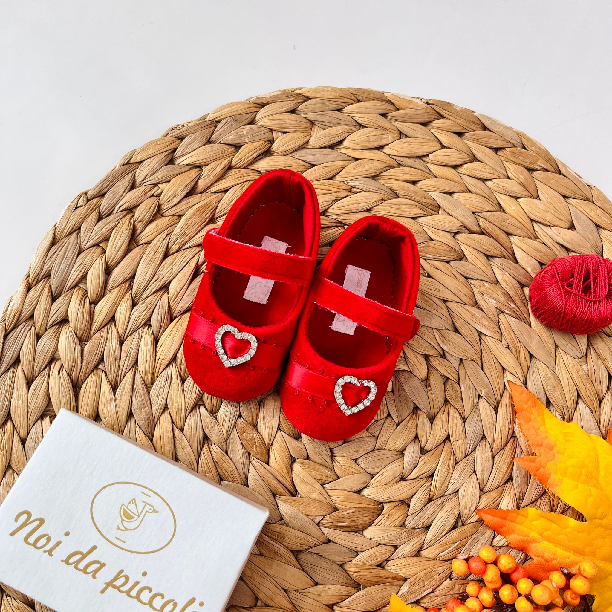 SCARPA BAMBOLINA VELLUTINO ROSSO - Noi da piccoli