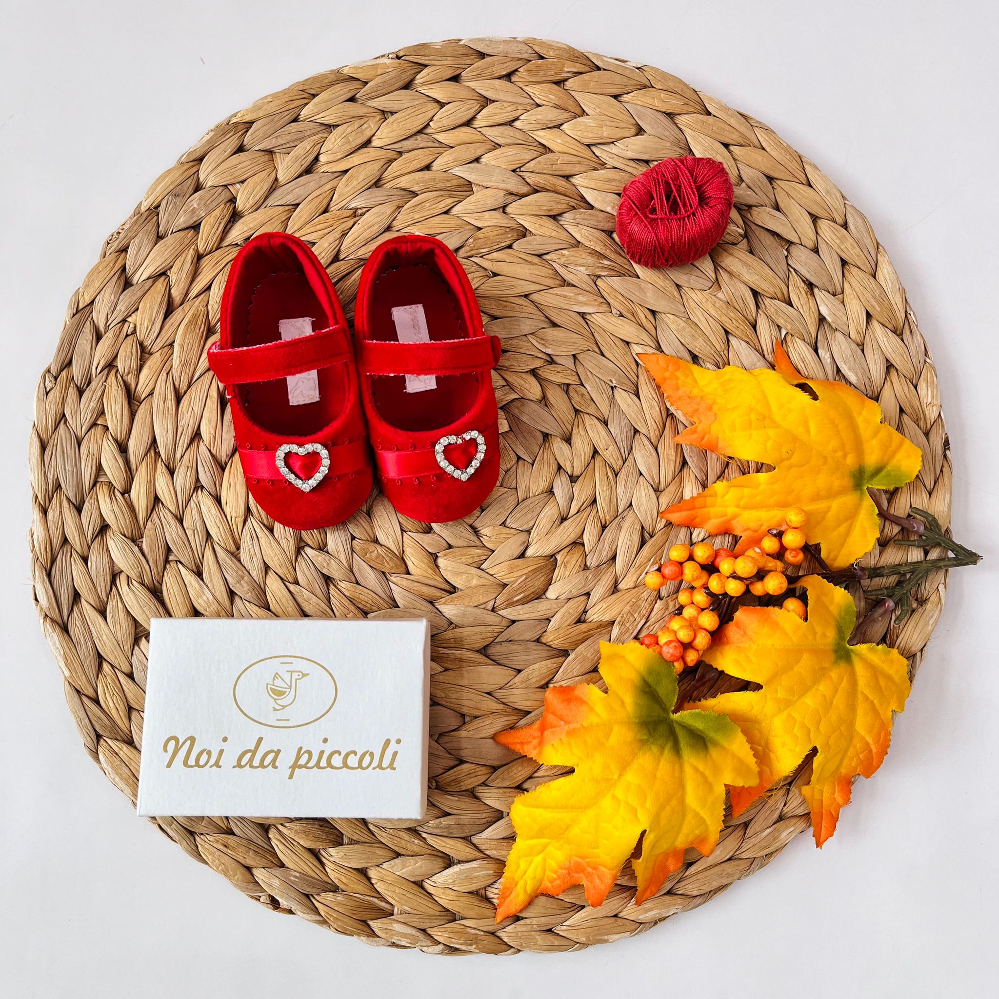 SCARPA BAMBOLINA VELLUTINO ROSSO - Noi da piccoli