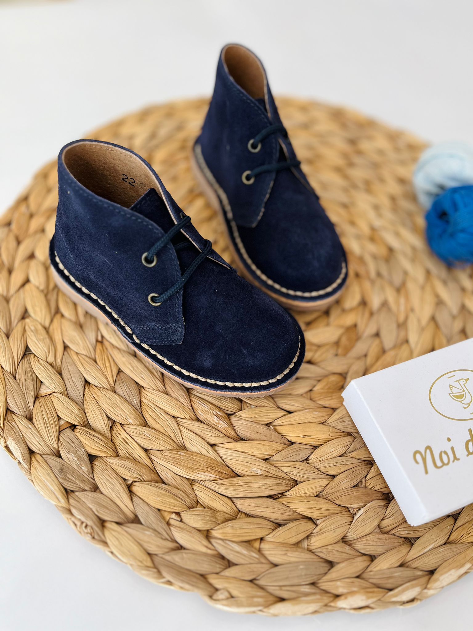 SCARPE PRIMO PASSO A STIVALETTO IN CAMOSCIO BLU - Noi da piccoli