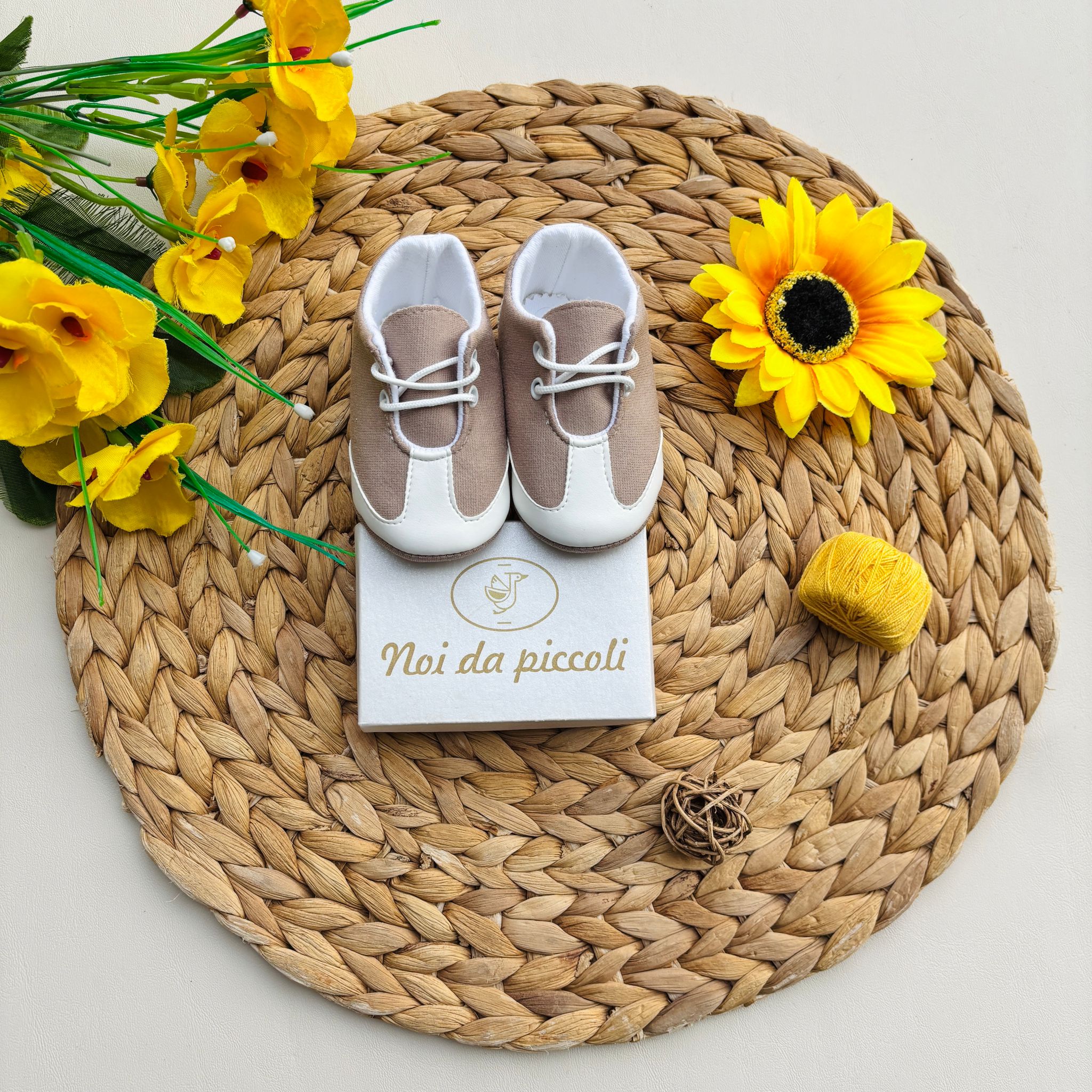 SCARPINE BIANCO BEIGE - Noi da piccoli