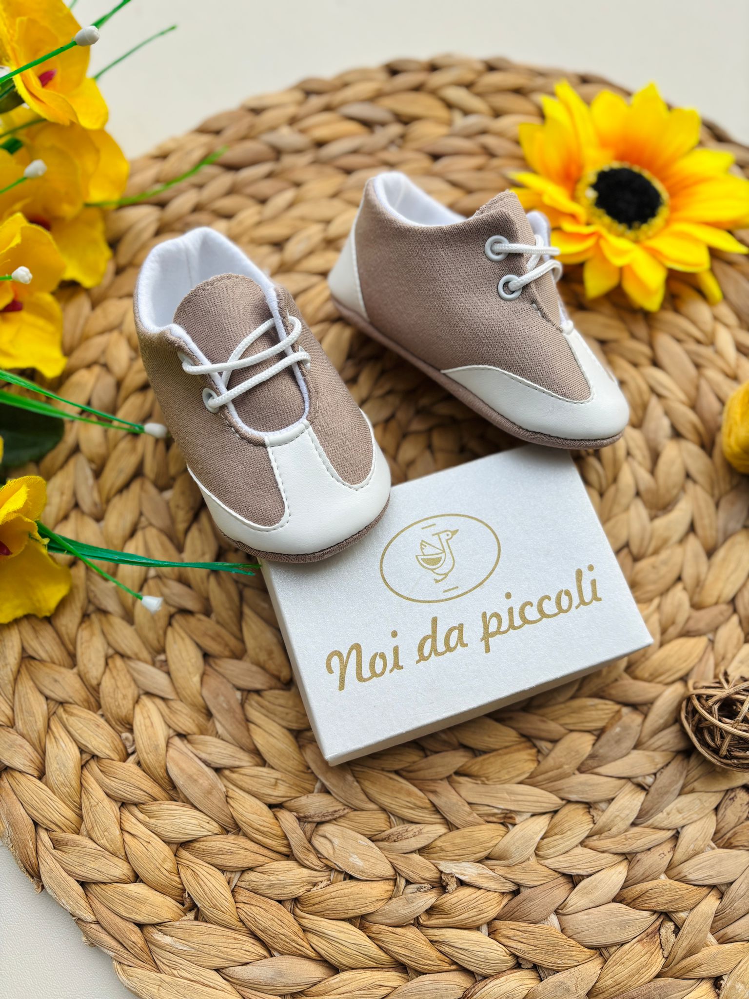 SCARPINE BIANCO BEIGE - Noi da piccoli