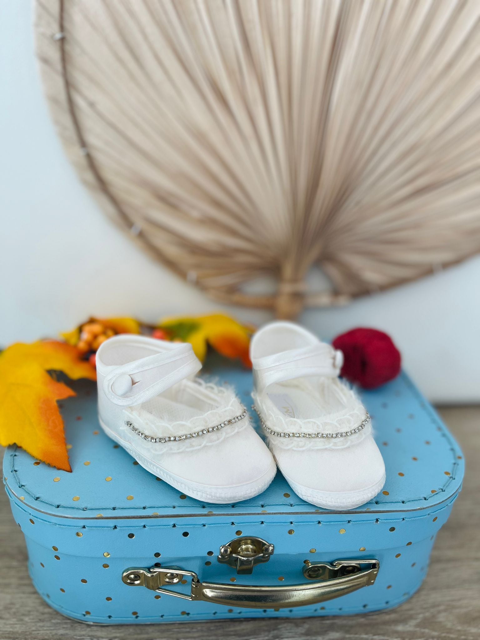 SCARPINE CERIMONIALI CREMA CON BRILLANTINI - Noi da piccoli