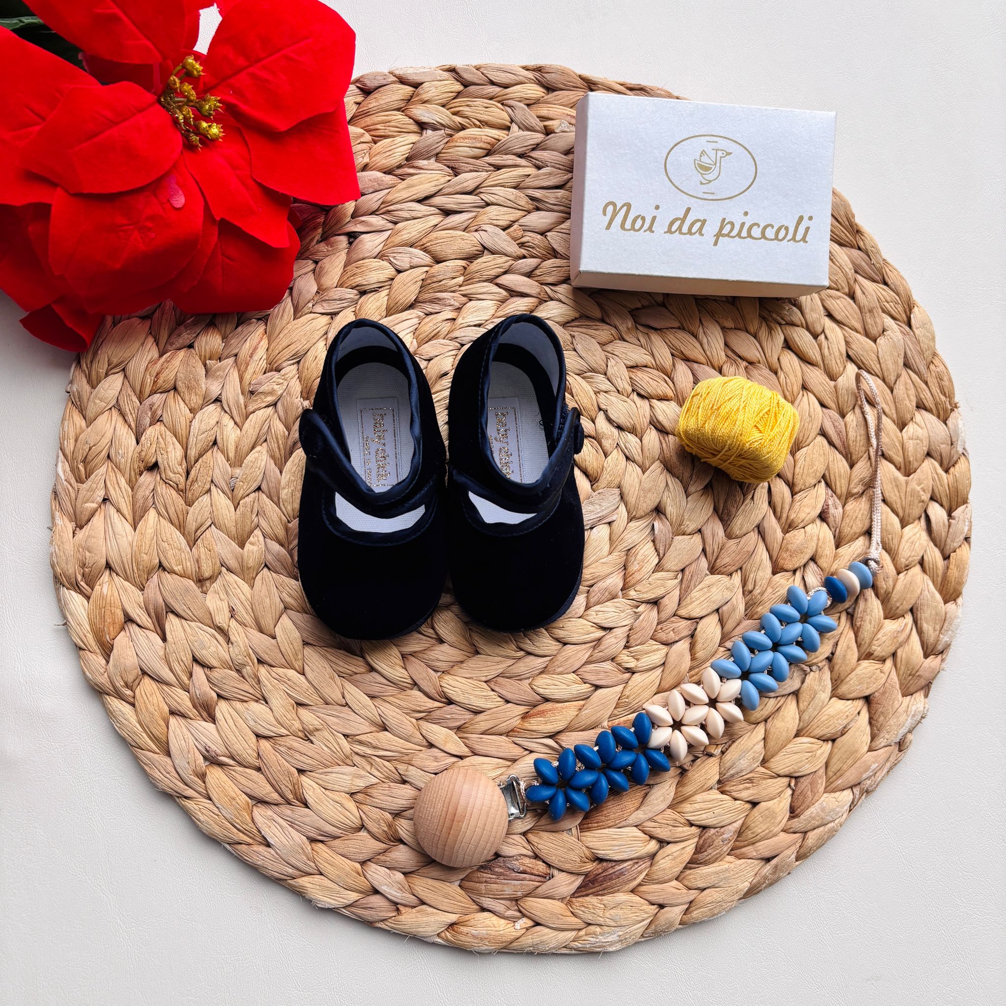 SCARPINE IN VELLUTINO BLU NOTTE - Noi da piccoli