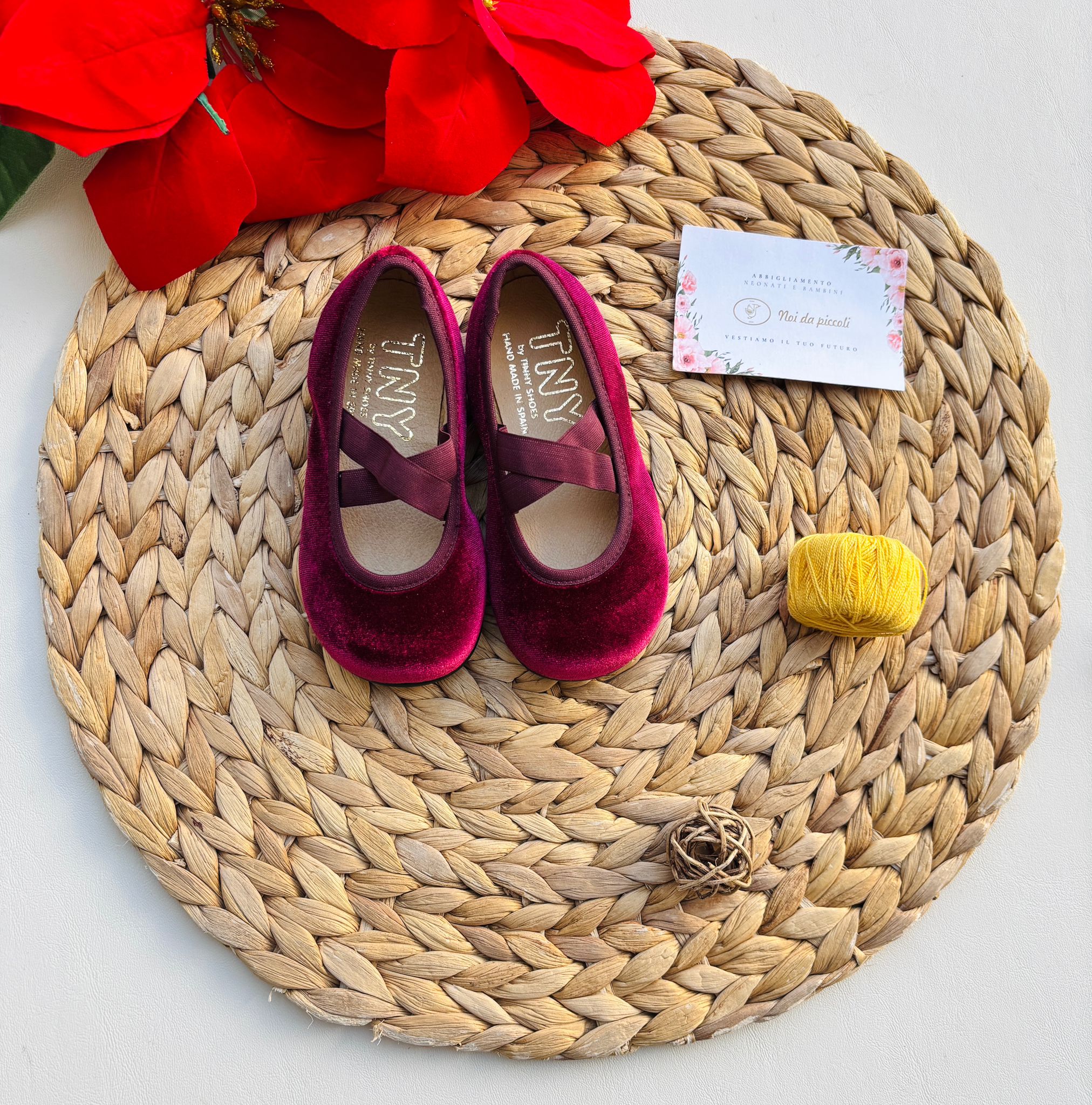 SCARPINE IN VELLUTO ROSSO - Noi da piccoli