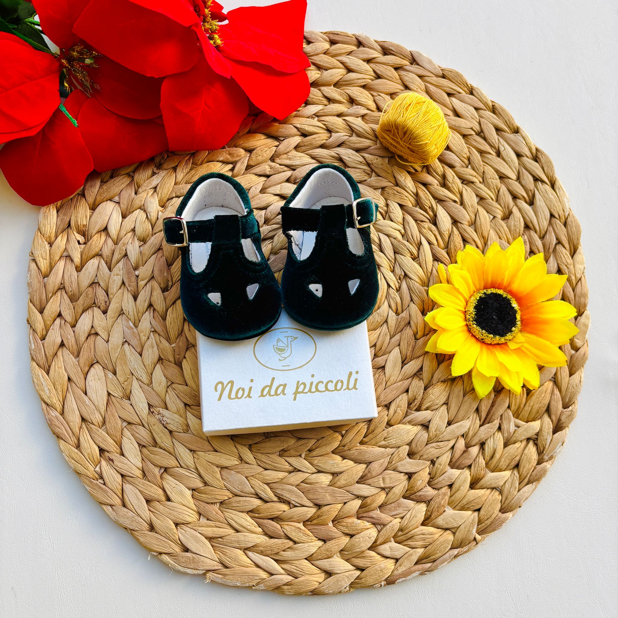 SCARPINE IN VELLUTO VERDE - Noi da piccoli