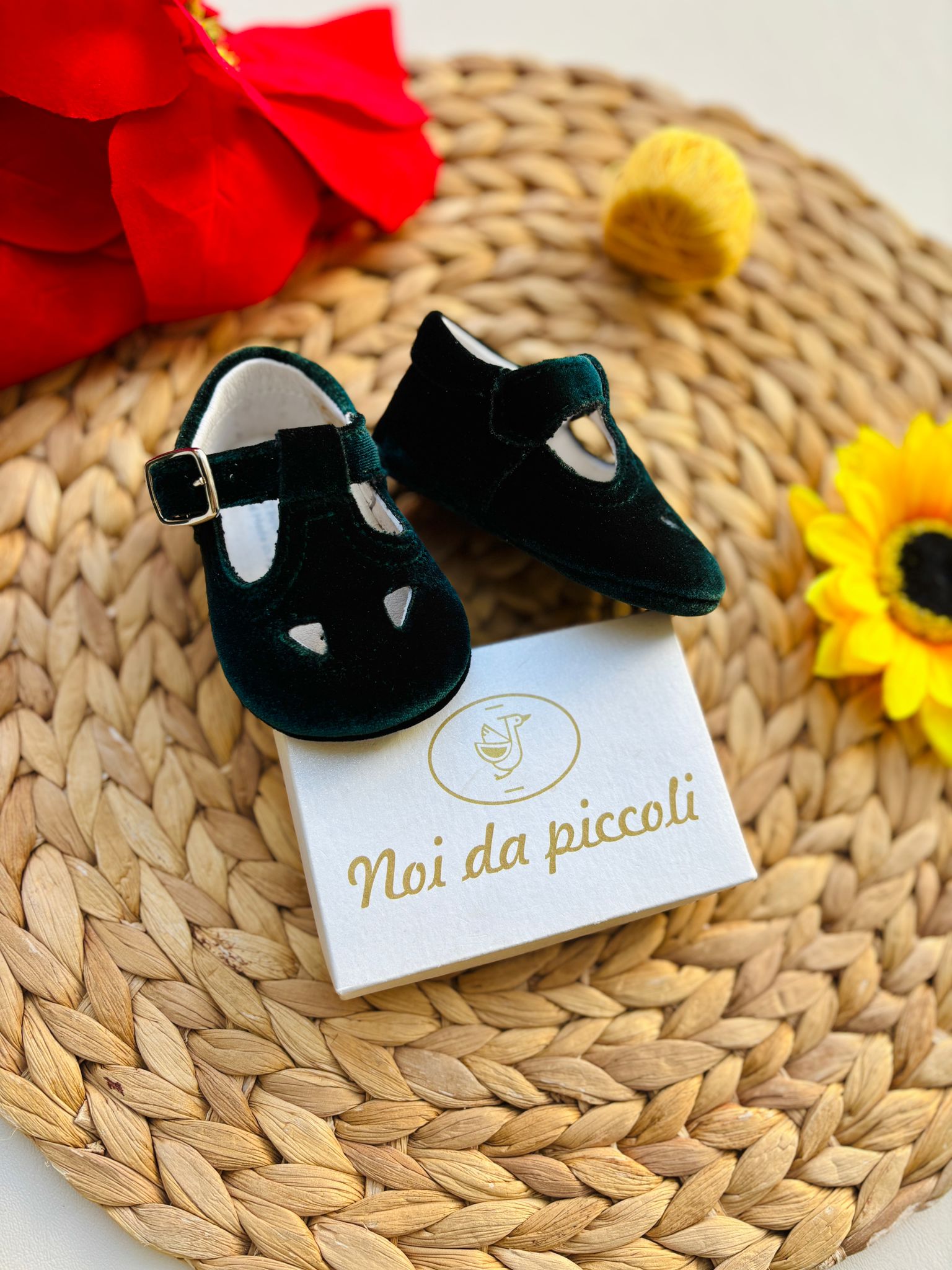 SCARPINE IN VELLUTO VERDE - Noi da piccoli