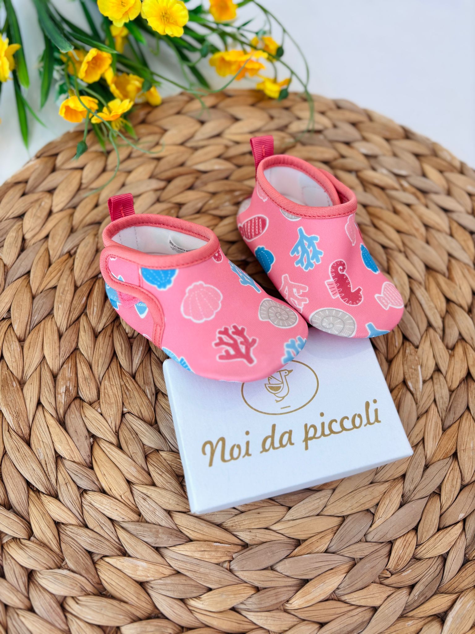 SCARPINE MARE CON DISEGNINI CORALLO - Noi da piccoli