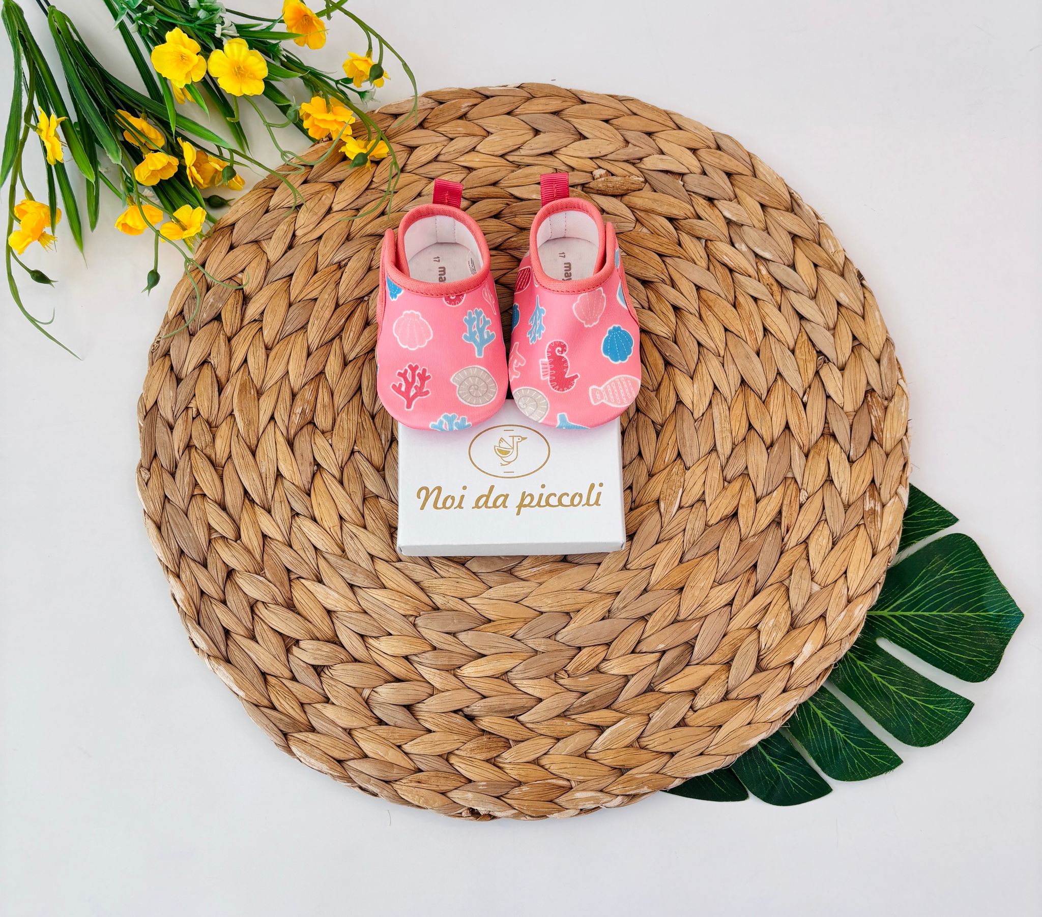 SCARPINE MARE CON DISEGNINI CORALLO - Noi da piccoli