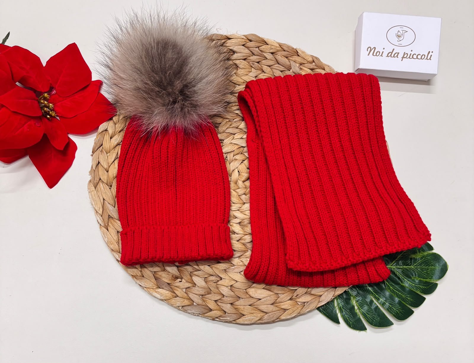 SET 2 PZ FILATO CALDO ROSSO - Noi da piccoli
