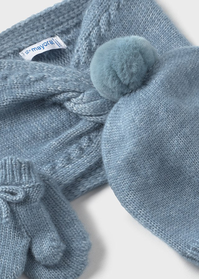 SET 3 PZ CON FIORELLINI E POMPON OCEANO - Noi da piccoli