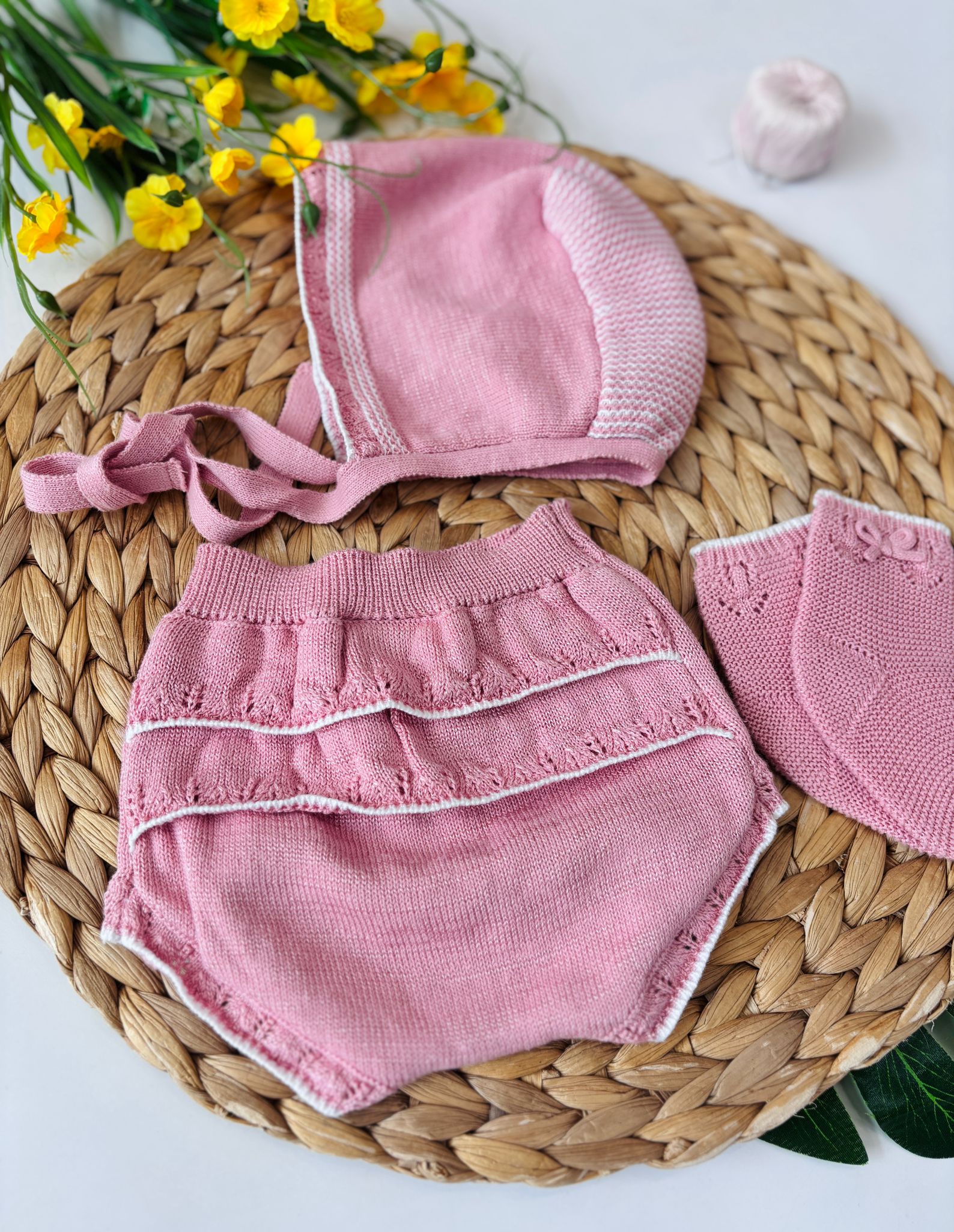 SET 3 PZ IN FILO ROSA - Noi da piccoli