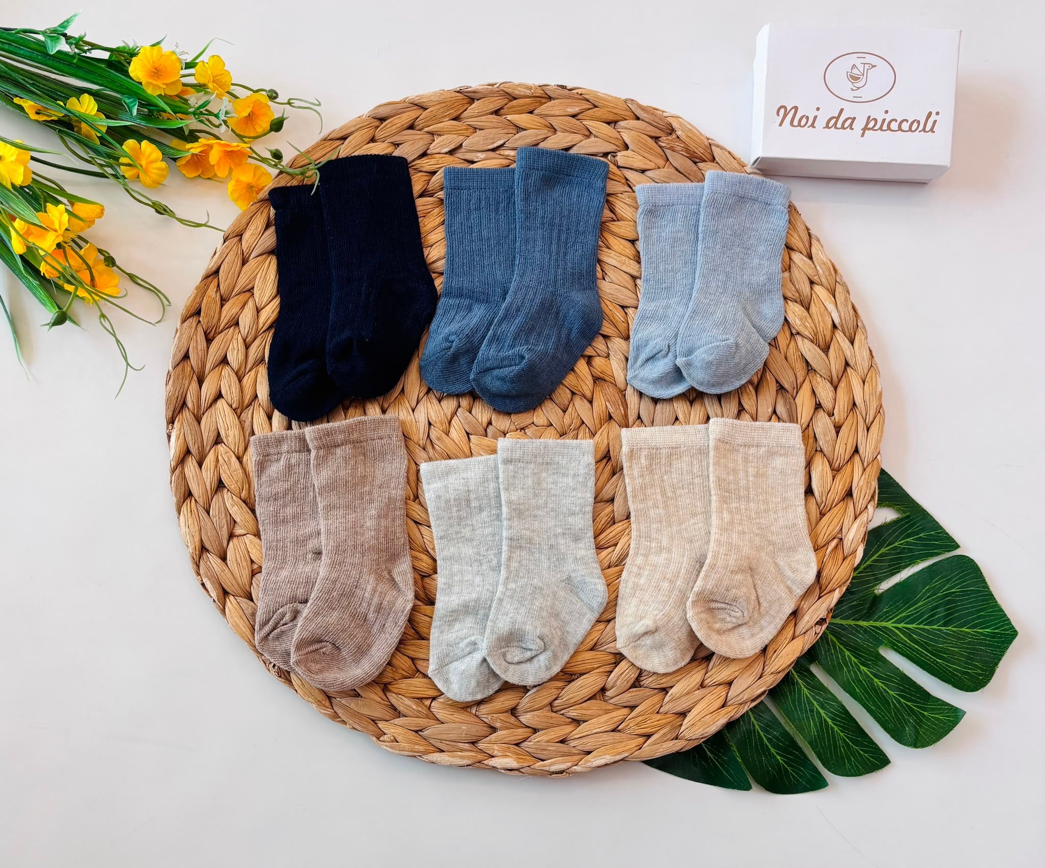 SET CALZINI COTONE CALDO BLU - Noi da piccoli