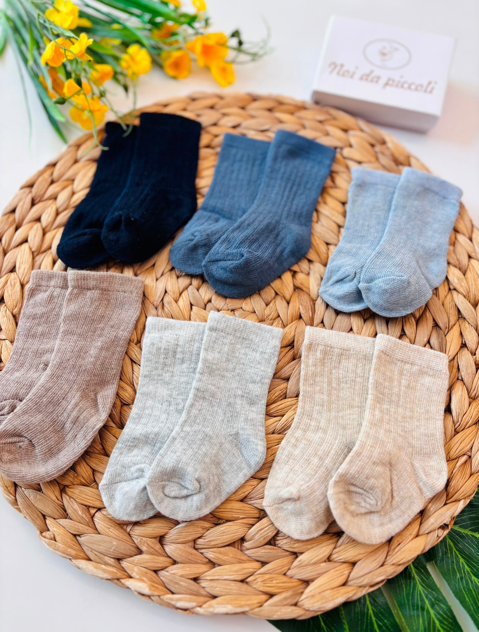 SET CALZINI COTONE CALDO BLU - Noi da piccoli