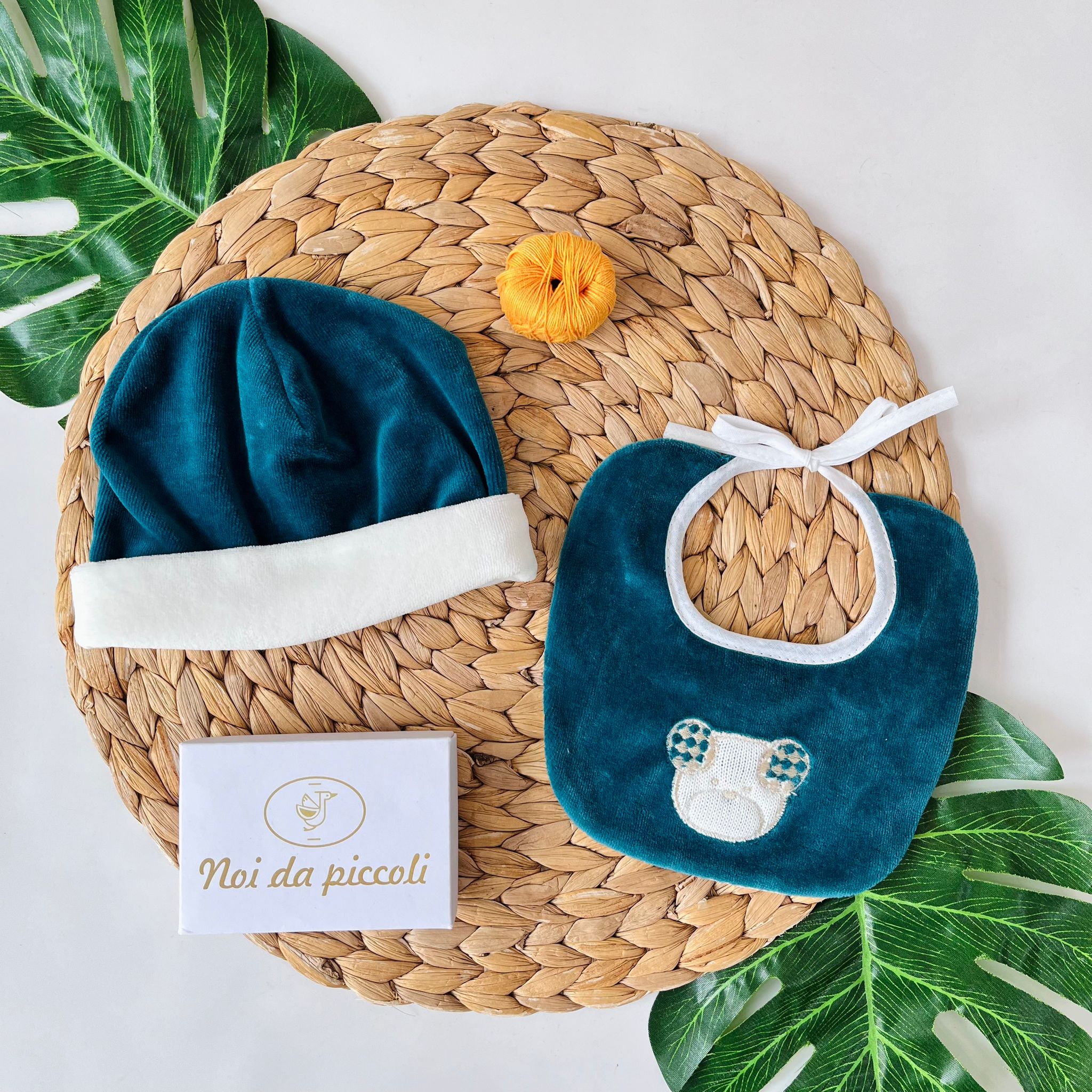 SET CAPPELLINO E BAVETTINA CINIGLIA OTTANIO - Noi da piccoli