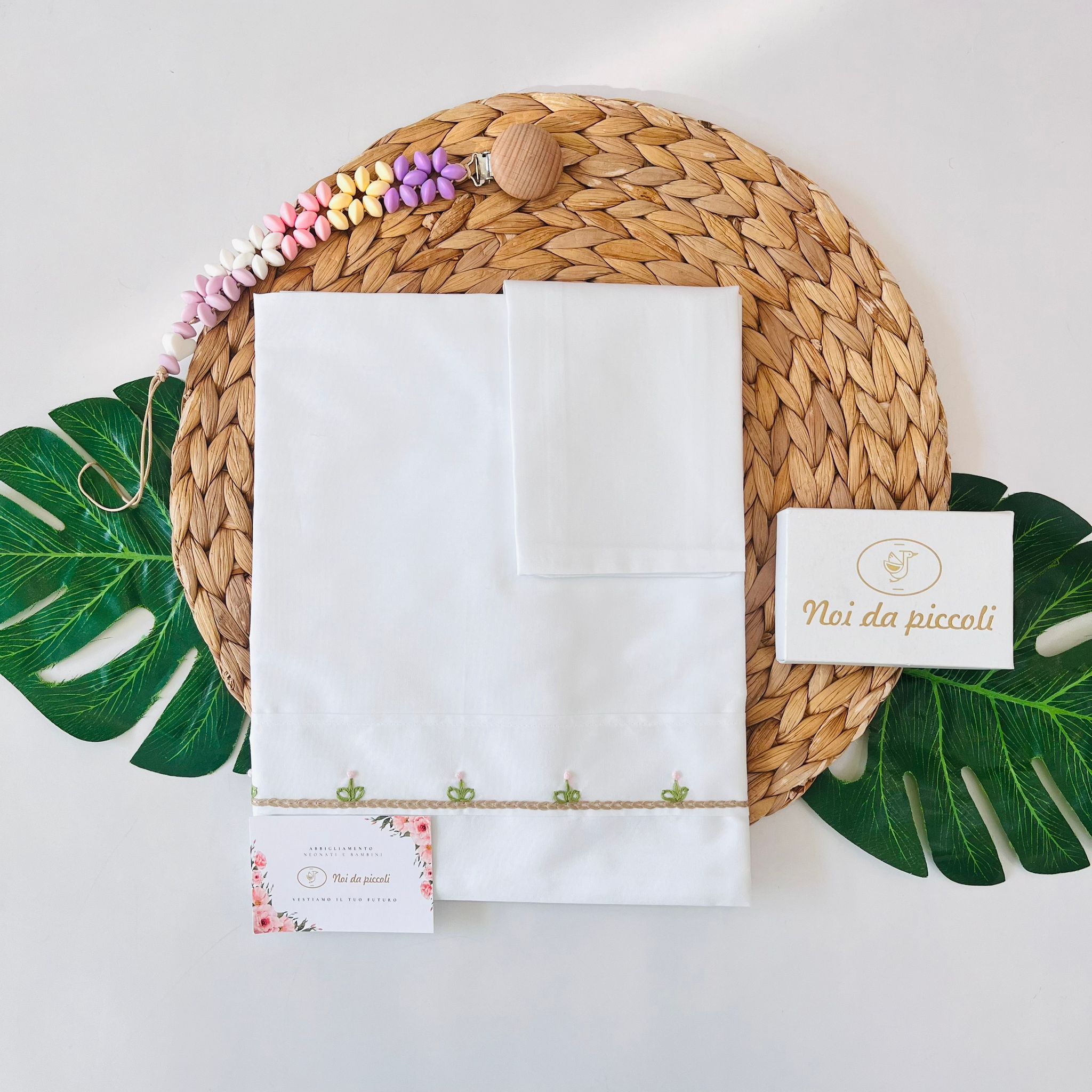 set lenzuola 100 % COTONE BIANCO - Noi da piccoli