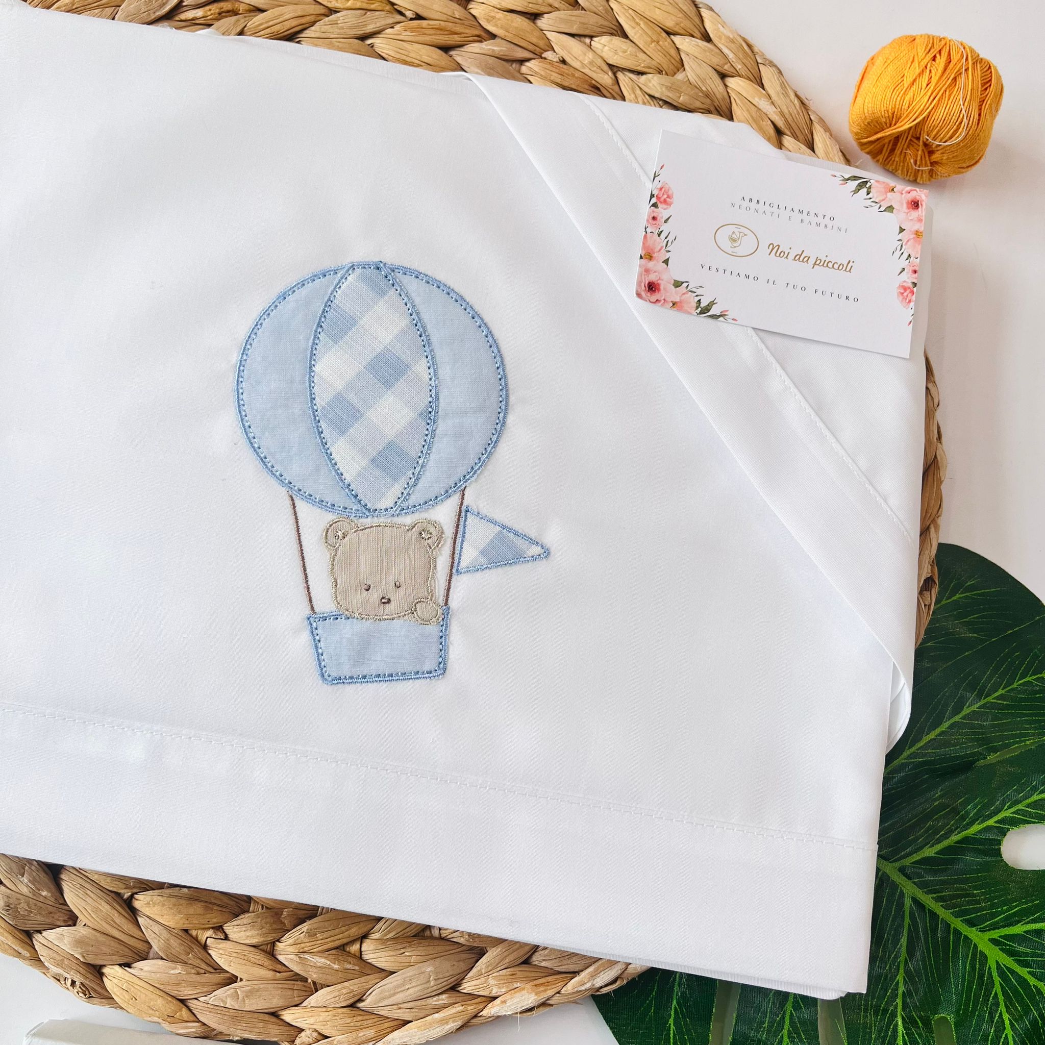 SET LENZUOLA 100 % COTONE CIELO - Noi da piccoli