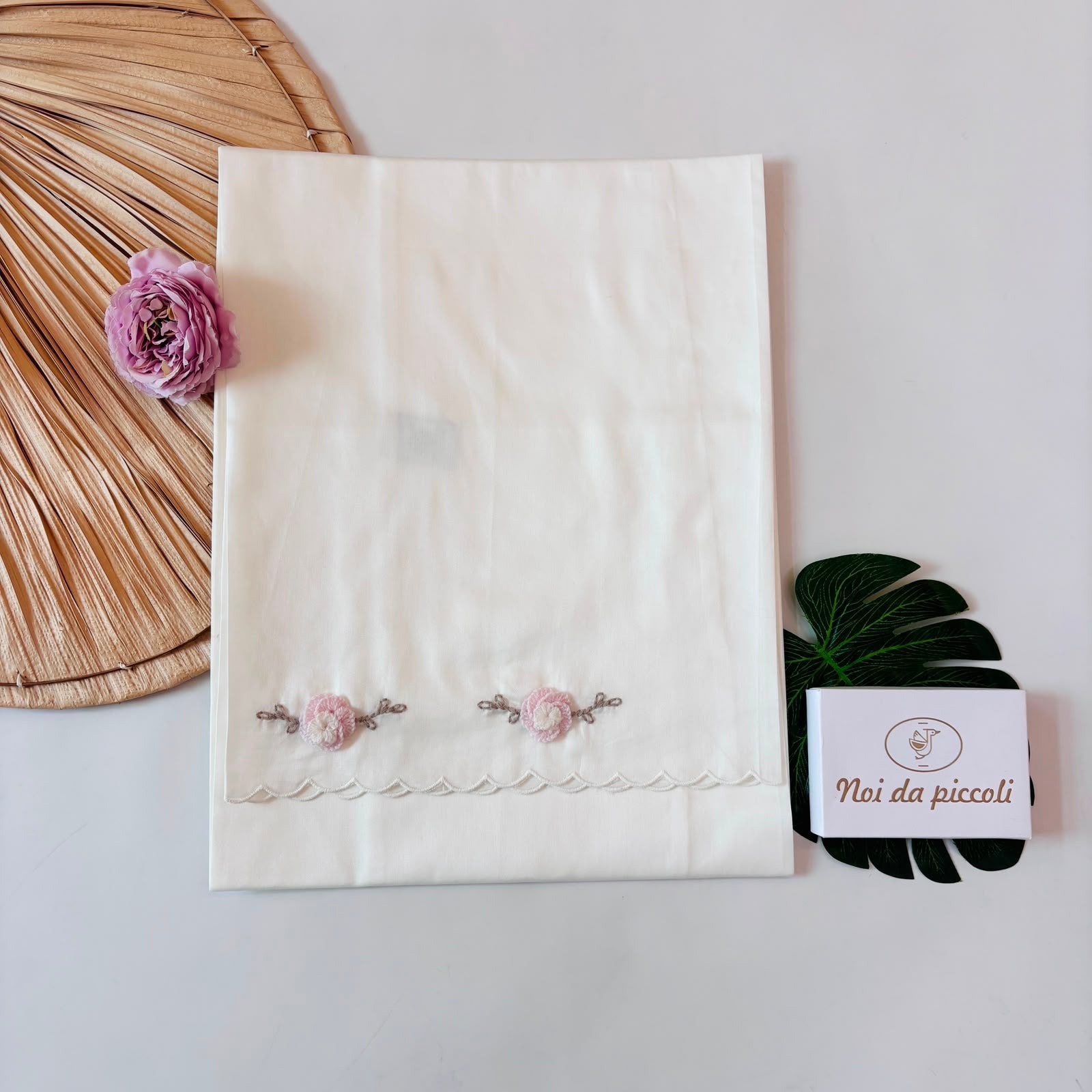 SET LENZUOLA 100 % COTONE PANNA CAMELIA - Noi da piccoli