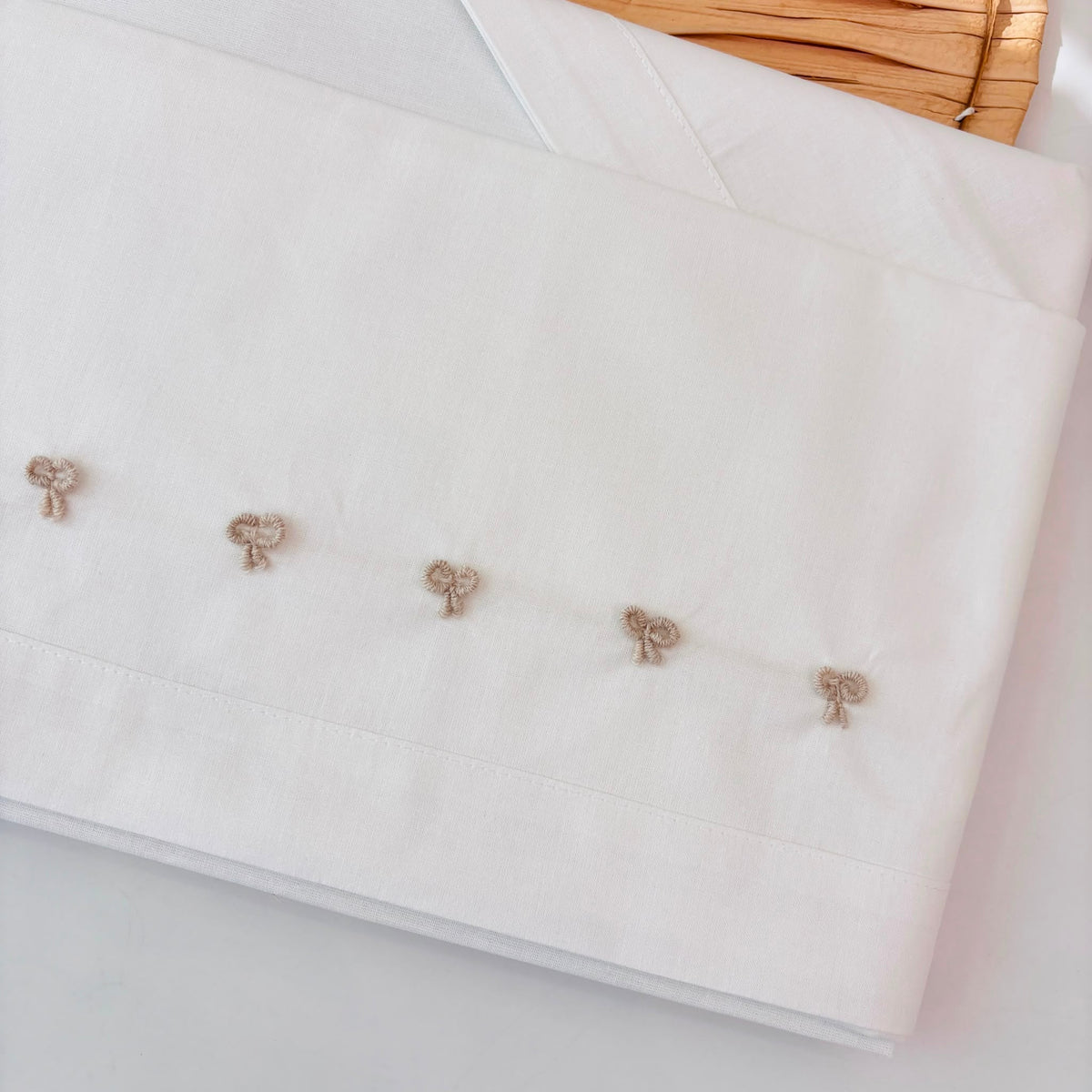 Set Lenzuola 100% Cotone Panna Corda Bebe' Margo' - Noi da piccoli