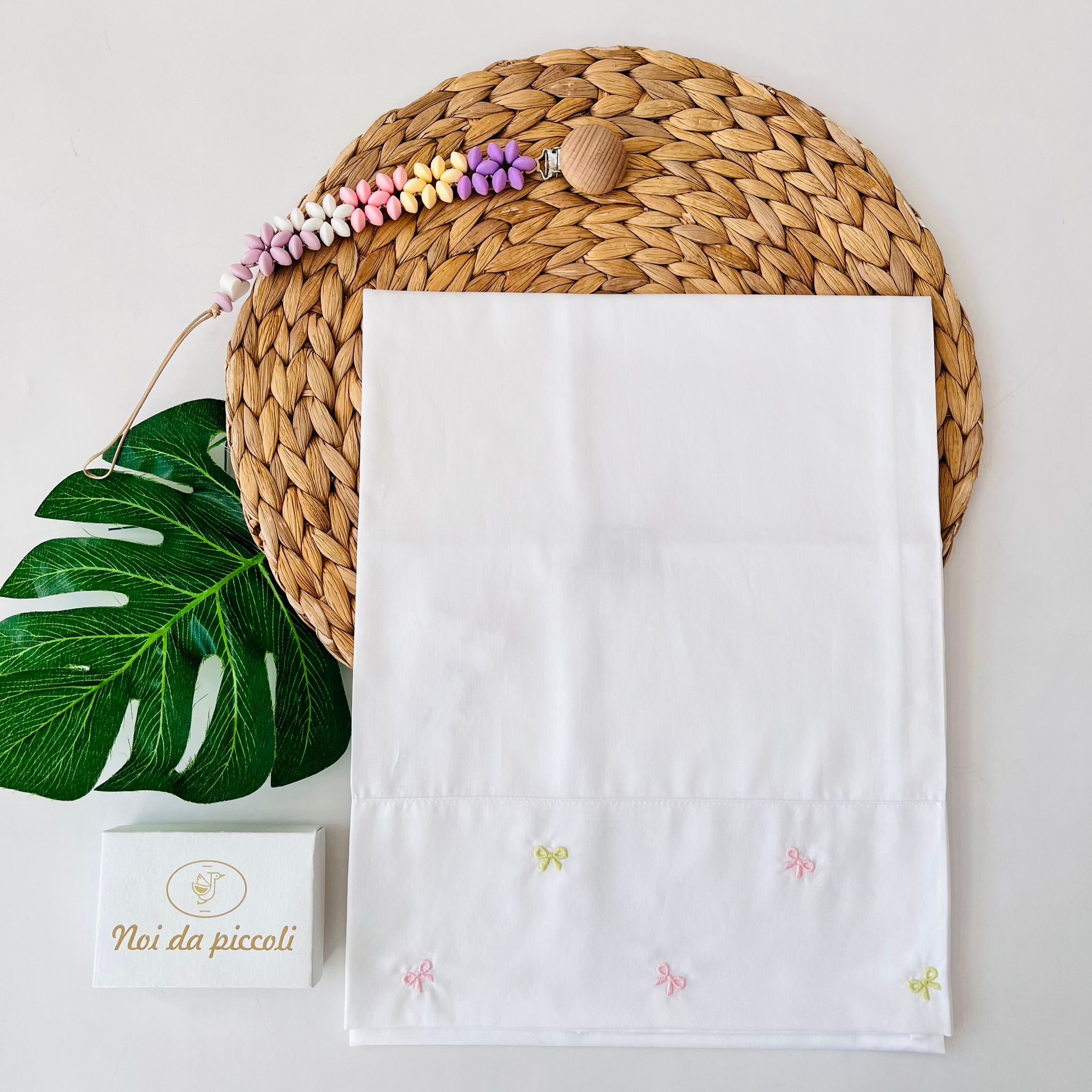 SET LENZUOLA 100 % COTONE ROSA MULTICOLOR - Noi da piccoli