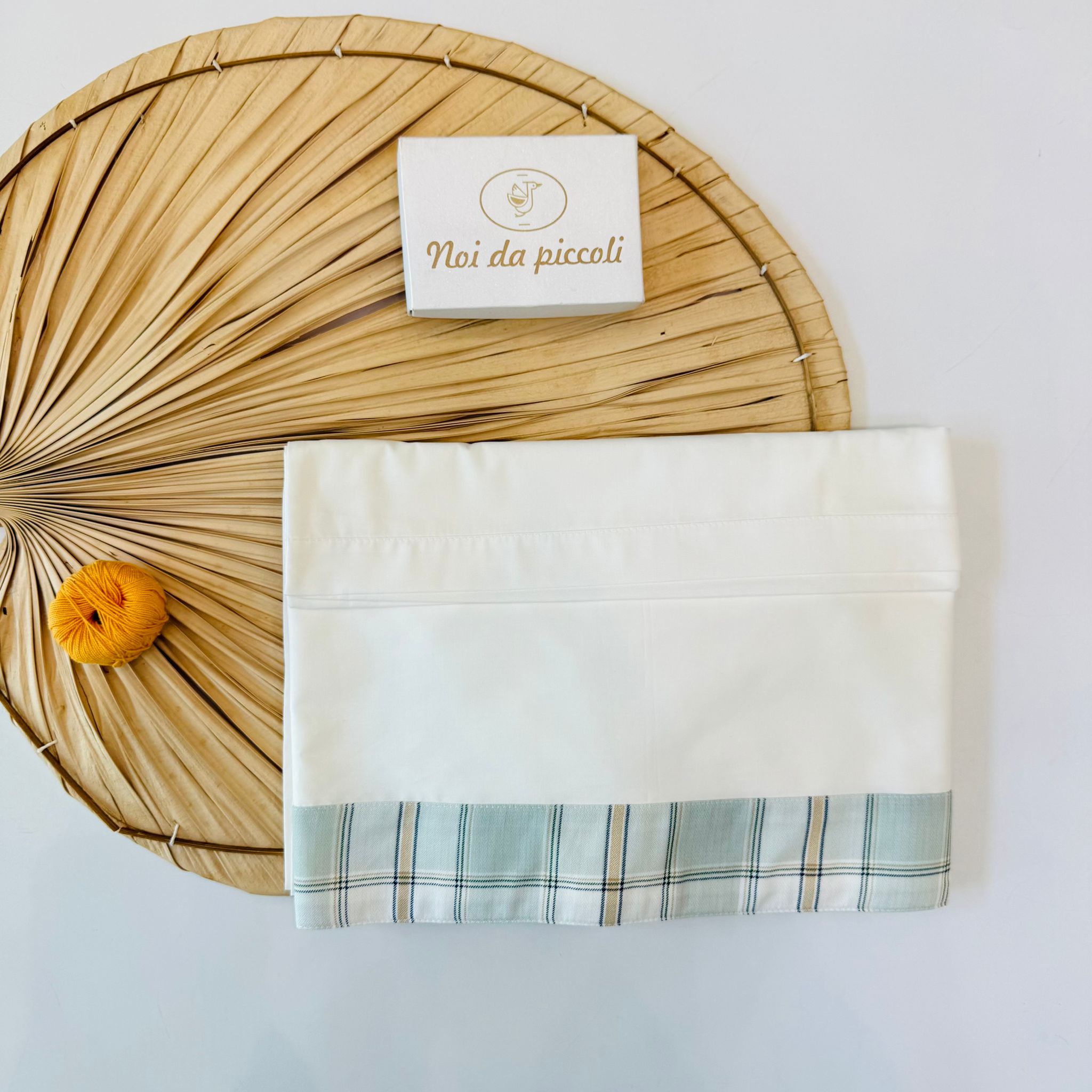 SET LENZUOLA 100 % COTONE VERDE QUADRETTI - Noi da piccoli