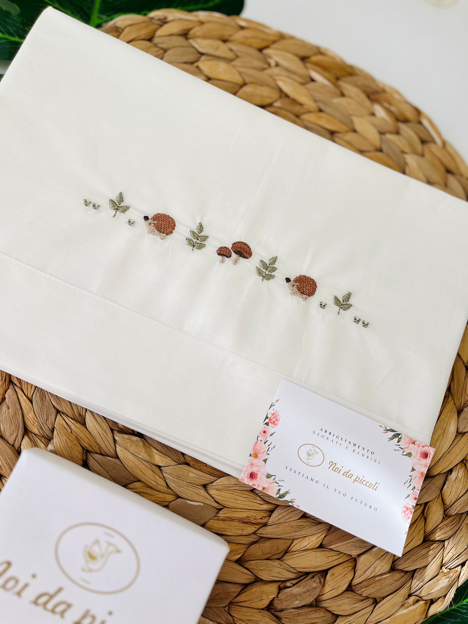 SET LENZUOLA ANIMALI DI BOSCO Cotone BIANCO - Noi da piccoli