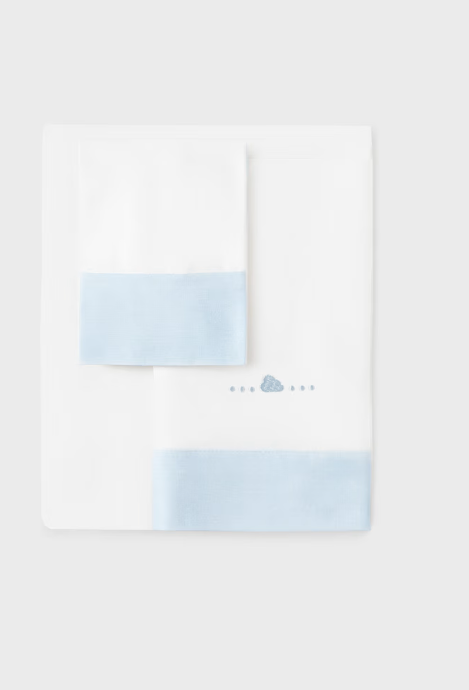 set lenzuola IN COTONE CIELO - Noi da piccoli