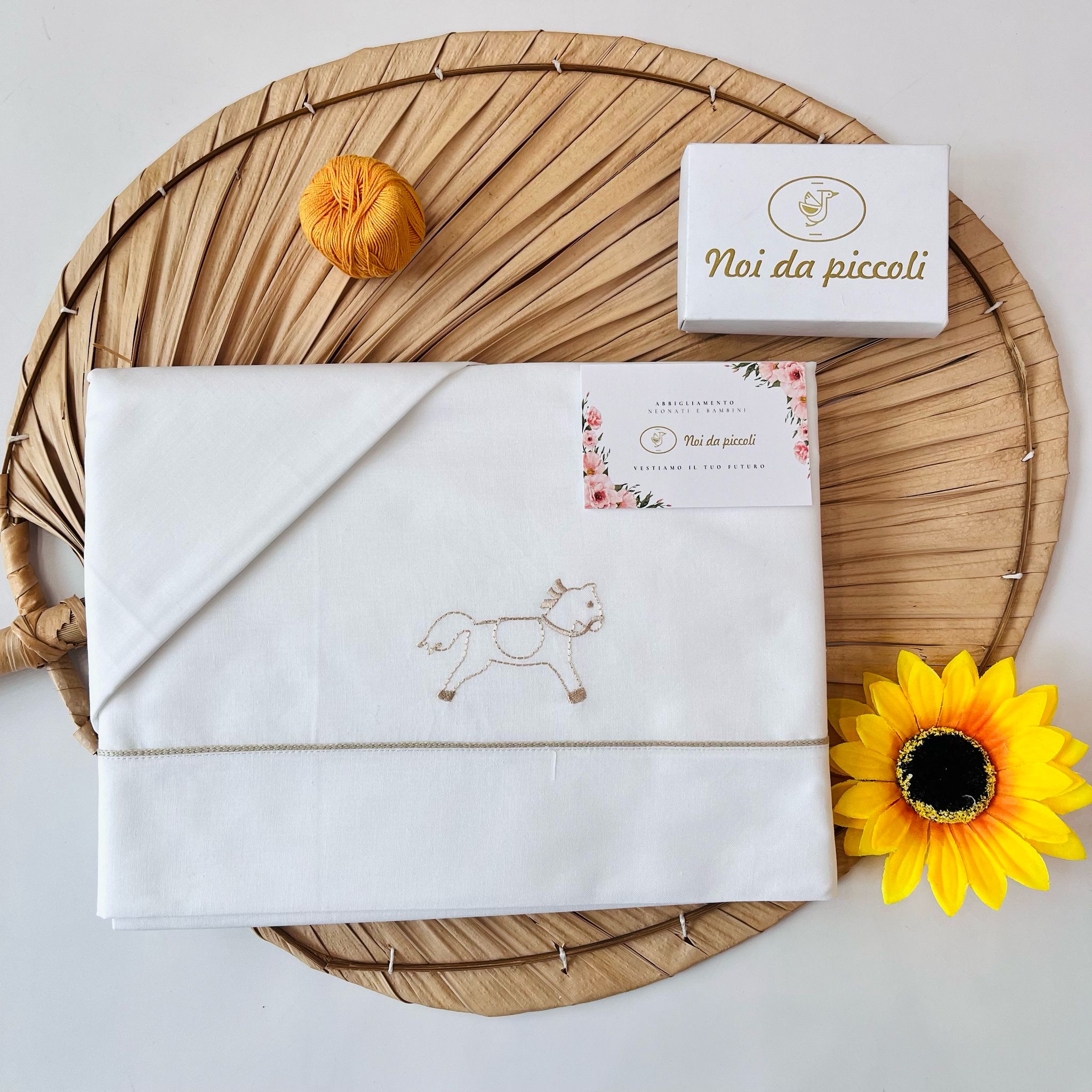 Set Lenzuola Carrozzina 100% Cotone Ricamato | 3 Pezzi (Sopra+Sotto+Federa), Made In Italy - Foto 12