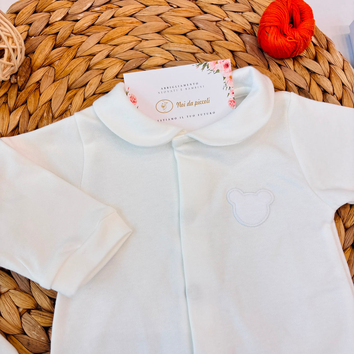SET NASCITA IN CALDO COTONE CANDIDO ORSETTO PANNA - Noi da piccoli