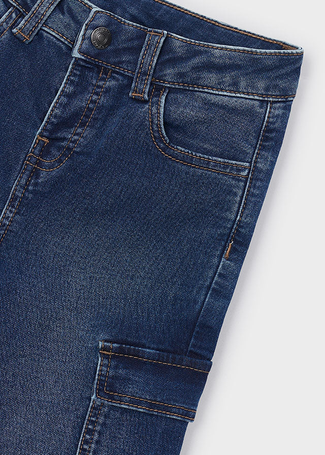 PANTALONE CARGO IN DENIM JEANS