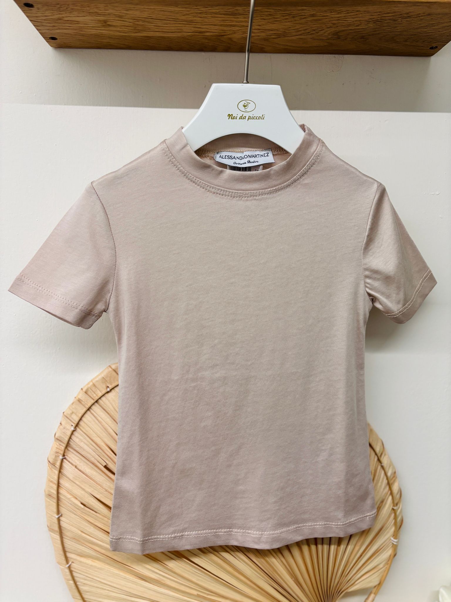 T - SHIRT IN COTONE BEIGE - Noi da piccoli