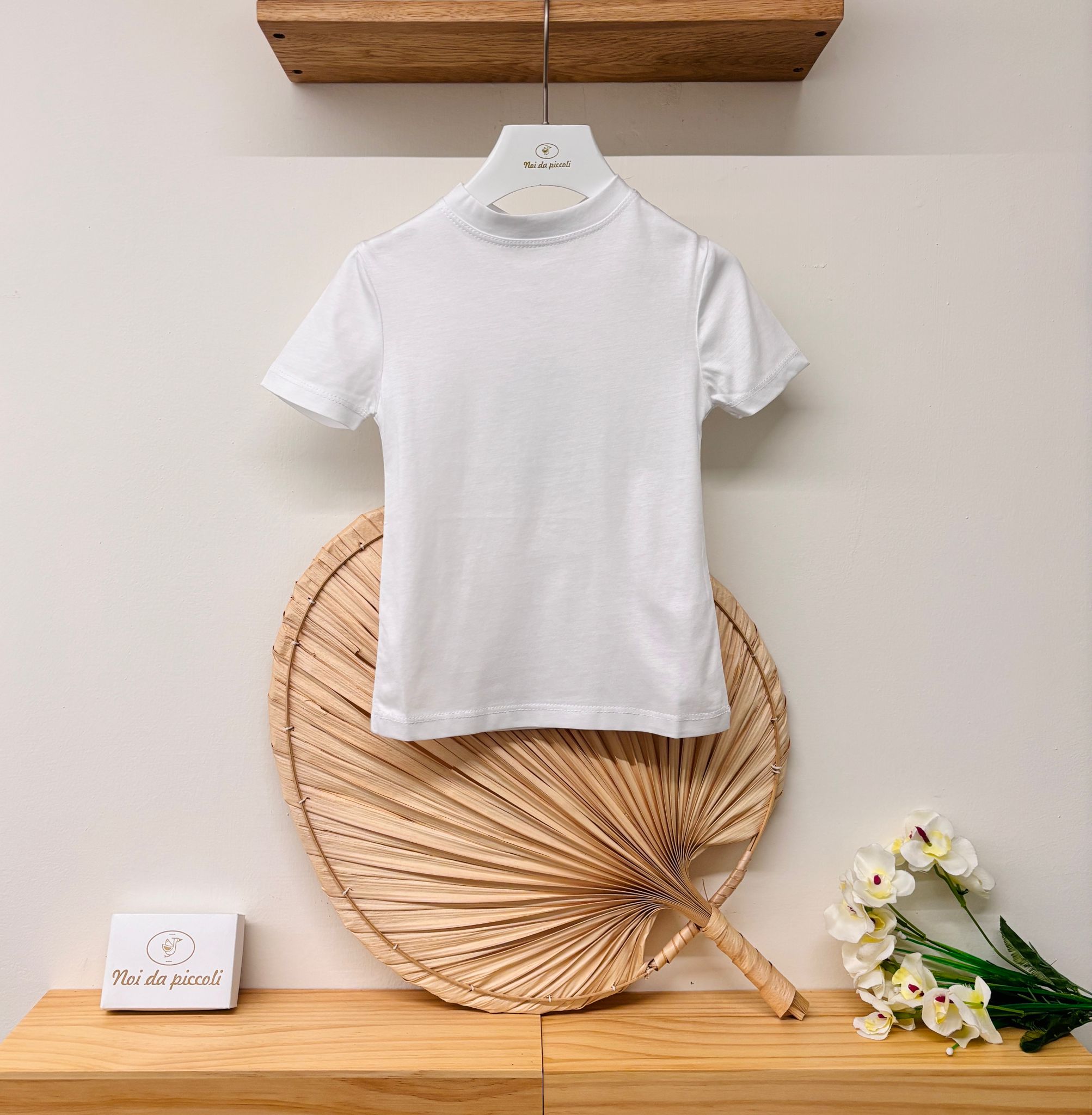 T - SHIRT IN COTONE BIANCO - Noi da piccoli