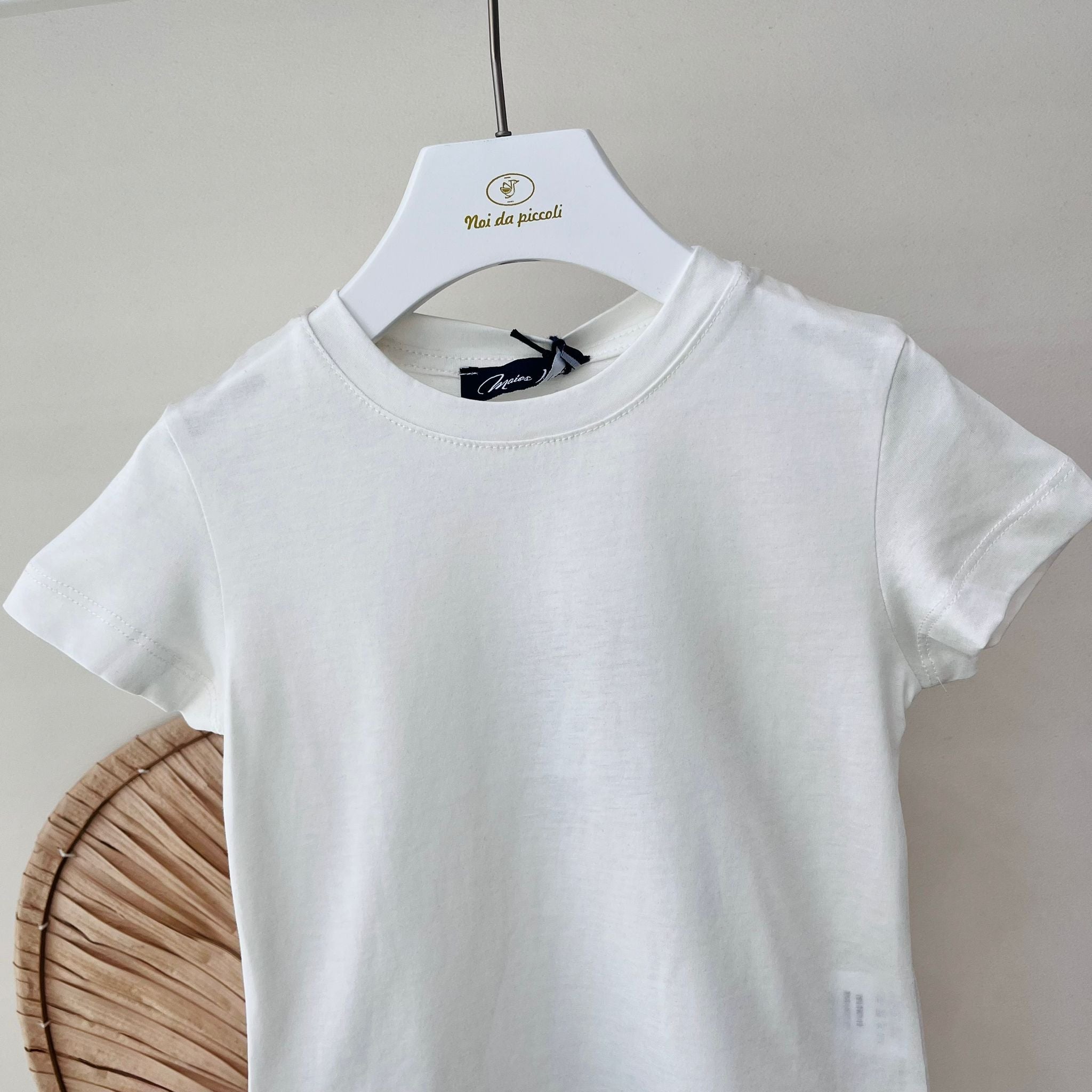 T - SHIRT IN COTONE PANNA - Noi da piccoli