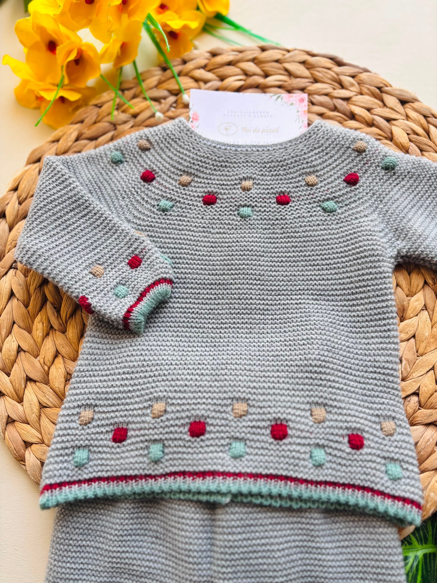 completo 3 pz FILATO CALDO GRIGIO