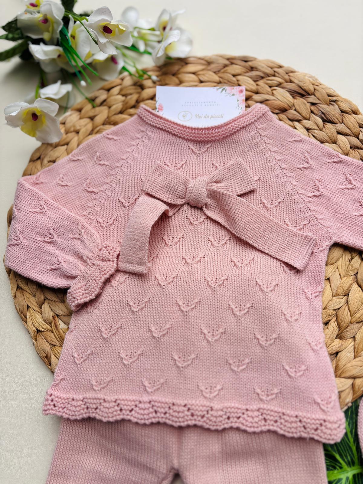 completo 3 pz FILATO CALDO ROSA