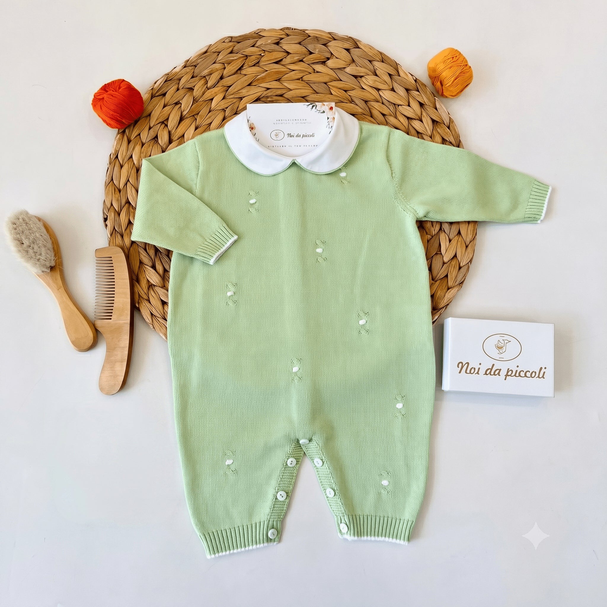 TUTINA 100% FILO DI COTONE VERDE - Noi da piccoli