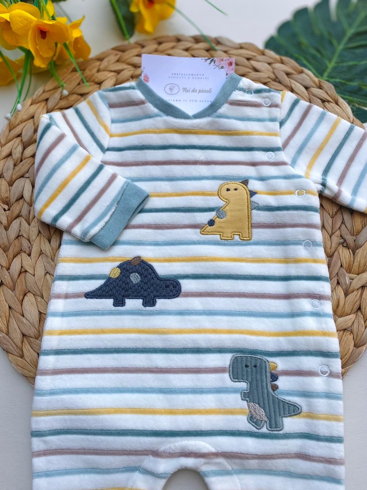 TUTINA A RIGHE E CON DINOSAURI CINIGLIA HIELO - Noi da piccoli