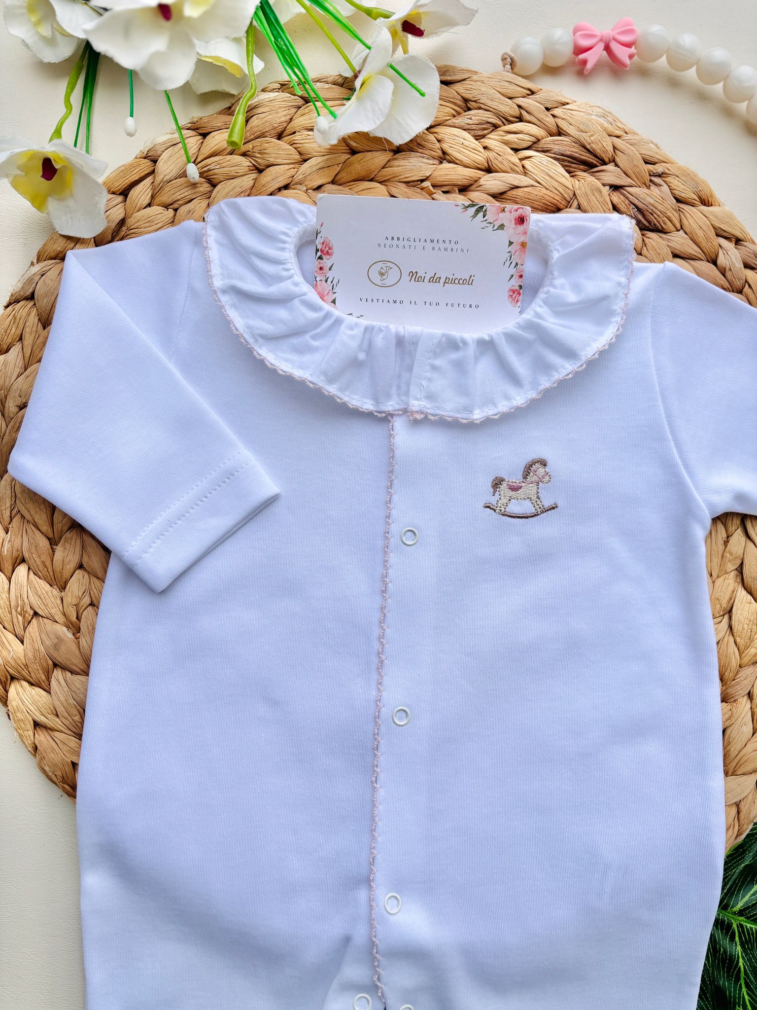 TUTINA ANTIPANICO 100 % COTONE BIANCO - Noi da piccoli