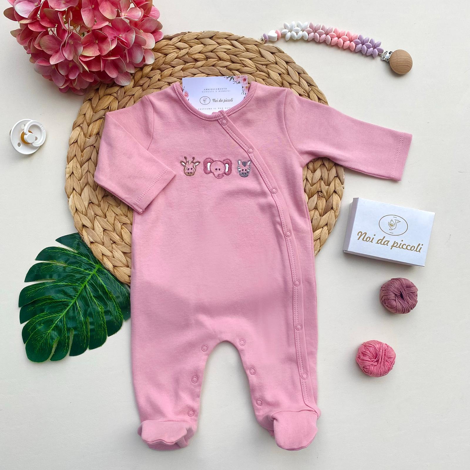 TUTINA ANTIPANICO CON ANIMALINI FILATO CALDO ROSA - Noi da piccoli