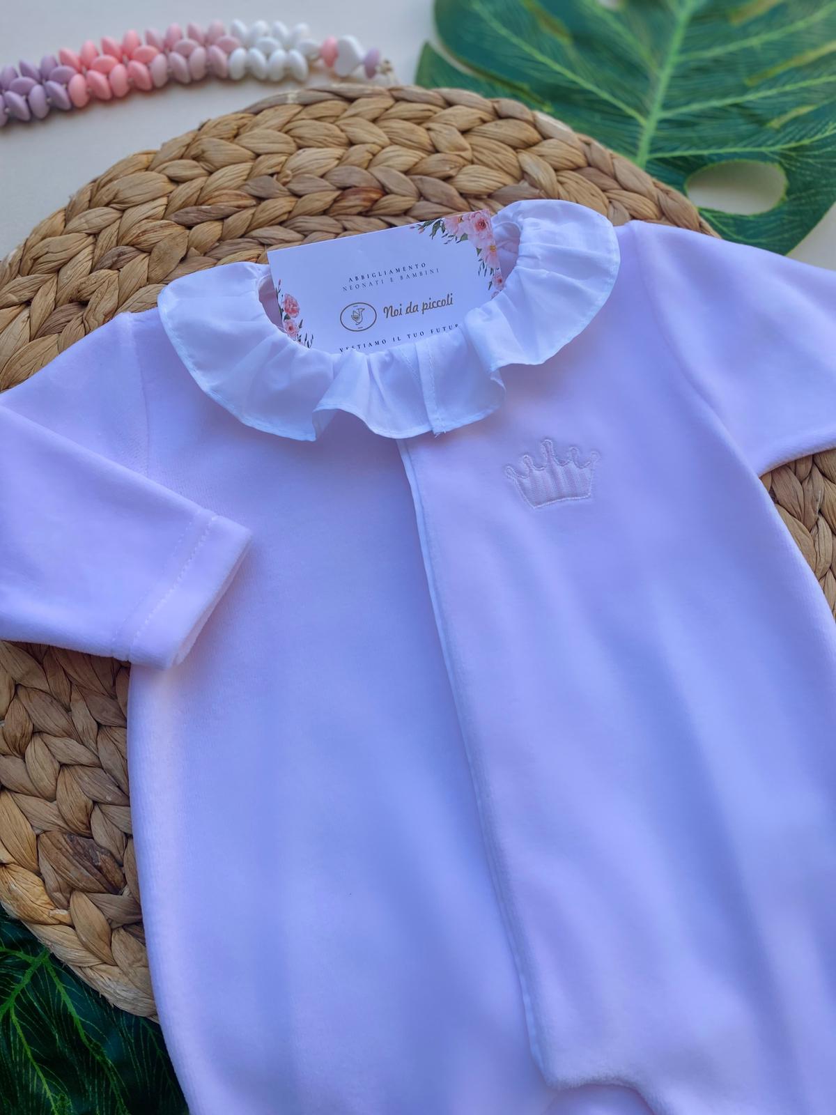 TUTINA ANTIPANICO CON COLLETTO BIANCO CINIGLIA ROSA BABY - Noi da piccoli