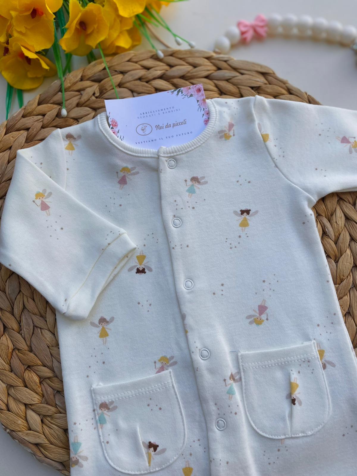 TUTINA ANTIPANICO CON FATINE E STELLINE CRUDO - Noi da piccoli