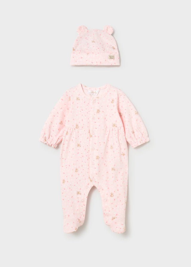 TUTINA ANTIPANICO CON GATTINI E CAPPELLINO ABBINATO Cotone ROSA - Noi da piccoli