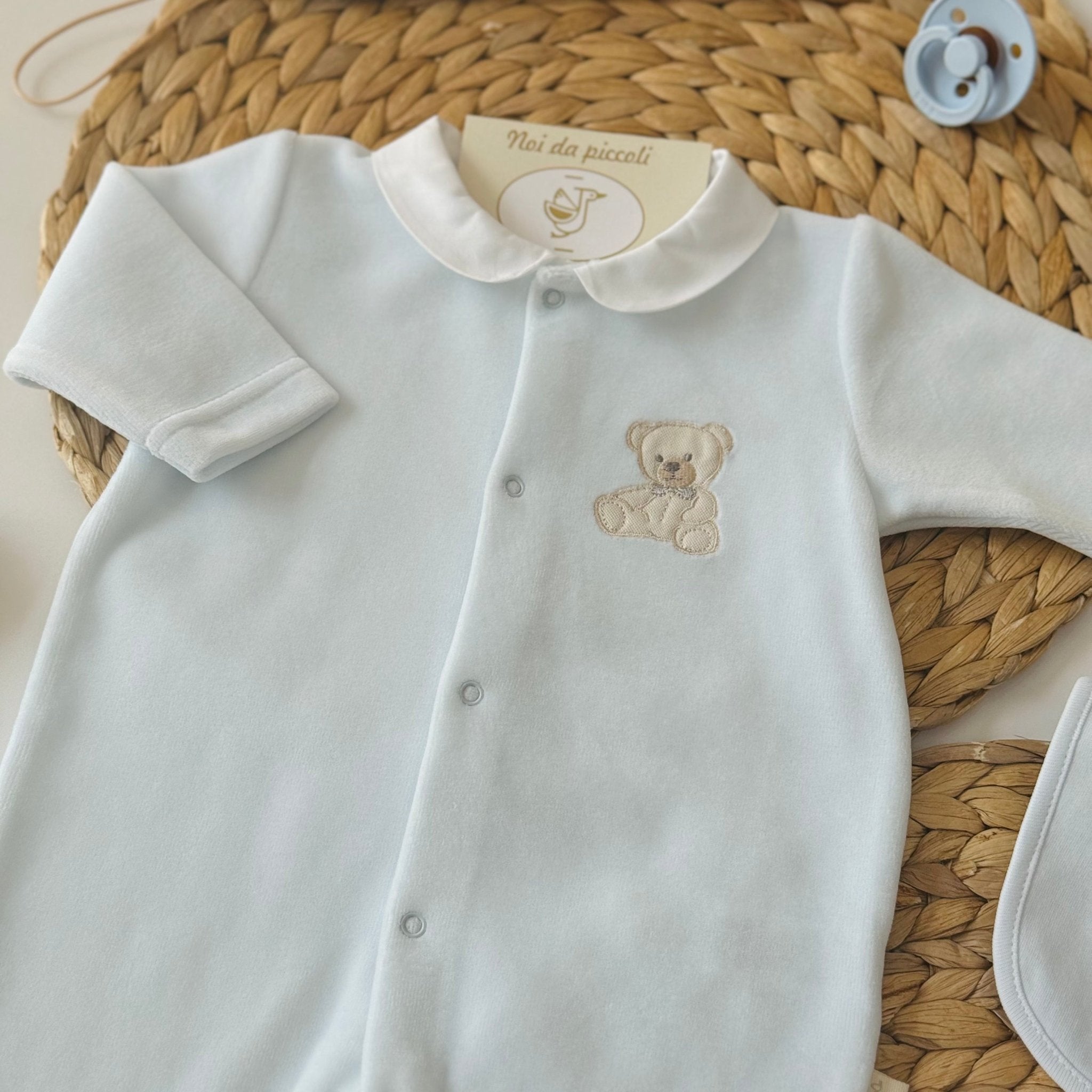 TUTINA ANTIPANICO IN CINIGLIA CIELO ORSETTO BEIGE - Noi da piccoli