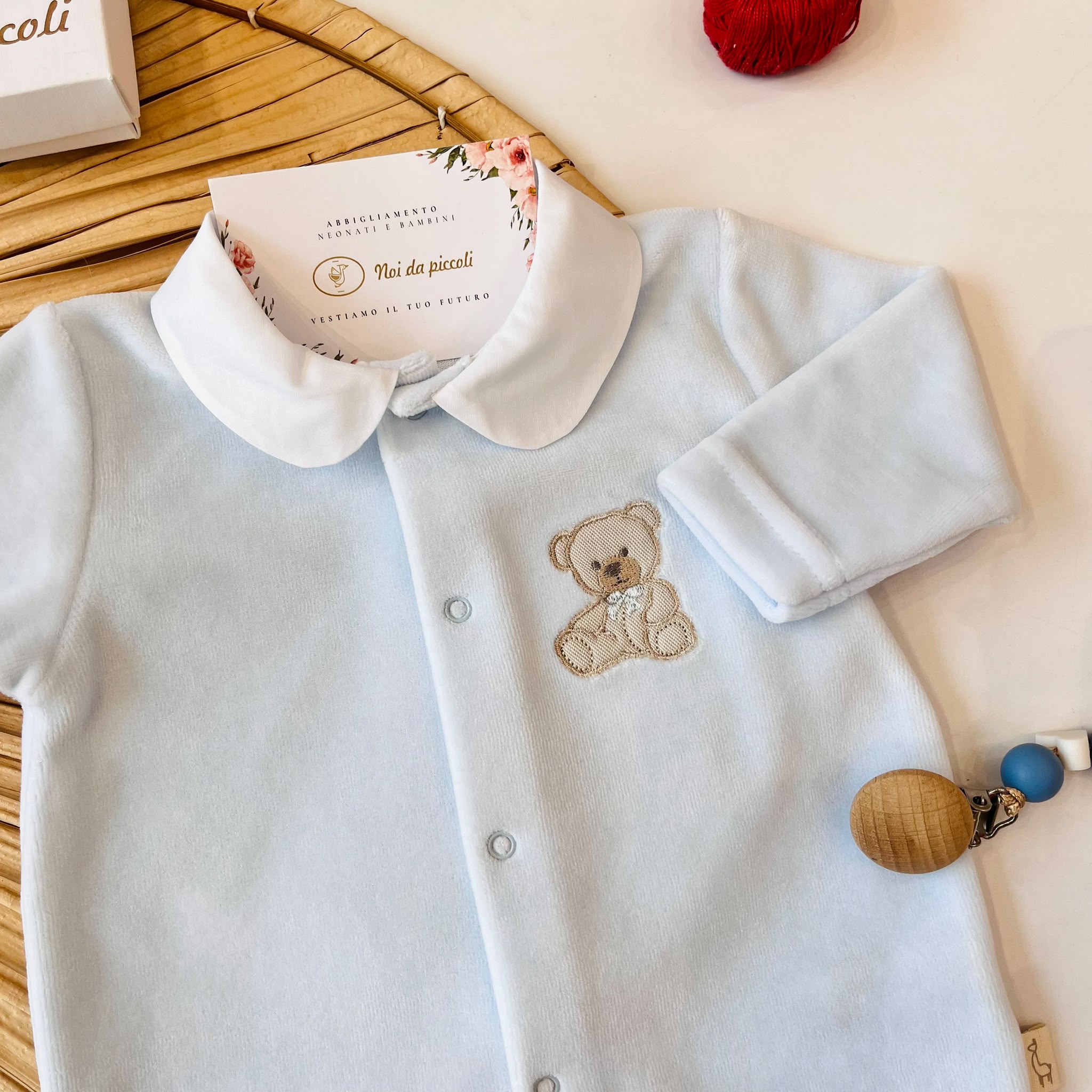TUTINA ANTIPANICO IN CINIGLIA CON ORSETTO CIELO - Noi da piccoli
