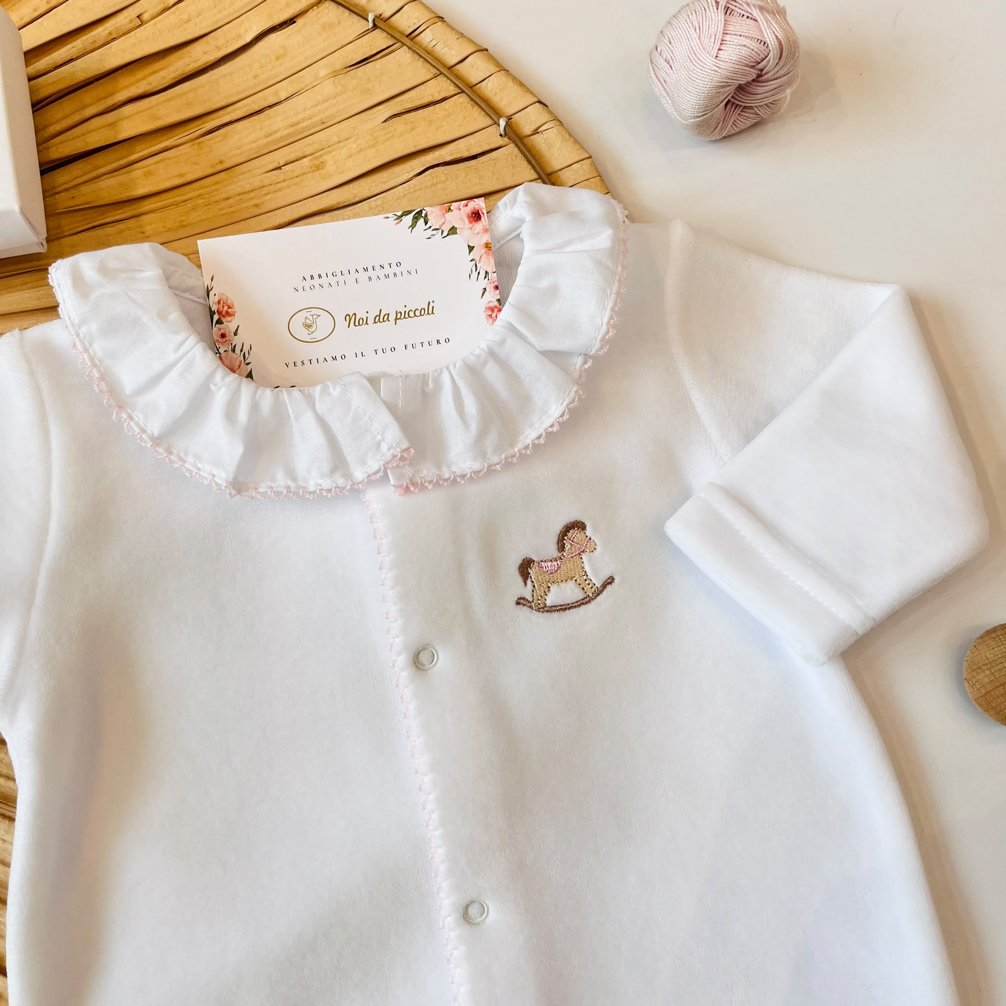 TUTINA ANTIPANICO IN CINIGLIA DONDOLO BIANCO ROSA - Noi da piccoli